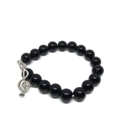 10 mm Black Obsidian bead bracelet