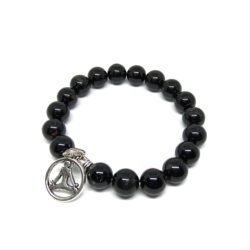 10 mm Black Tourmaline bead bracelet