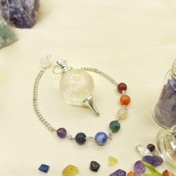 Clear Crystal Healing Round Crystal Pendulum