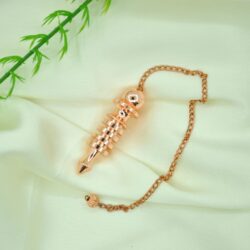 4 Plate Ring Brass Dowsing Pendulum - Copper