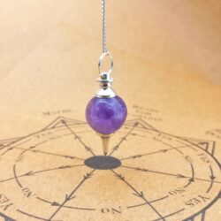 Crystal Round Ball Pendulum (Amethyst)