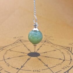 Crystal Round Ball Pendulum (Green Aventurine)