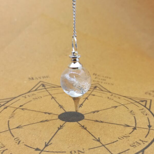 Crystal Round Ball Pendulum (Clear Crystal)