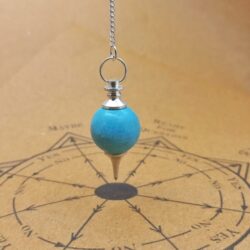 Crystal Round Ball Pendulum (Turquoise)