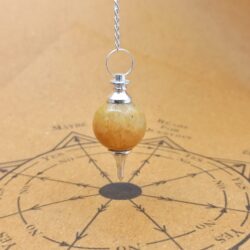 Crystal Round Ball Pendulum (Yellow Aventurine)