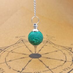 Crystal Round Ball Pendulum (Malachite)