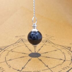 Crystal Round Ball Pendulum (Black Tourmaline)