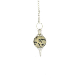 Crystal Round Ball Pendulum (Dalmatian Jasper)