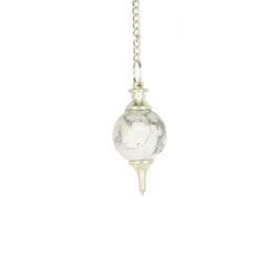 Crystal Round Ball Pendulum (Howlite)
