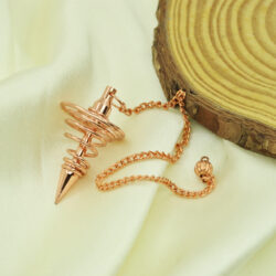 Spiral Dowsing Brass Pendulum - Copper