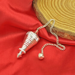 Gopura Shaped Brass Pendulum - Silver